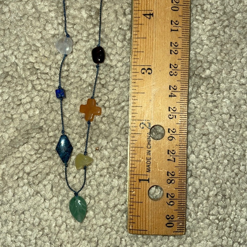 Stone and Thread Necklace